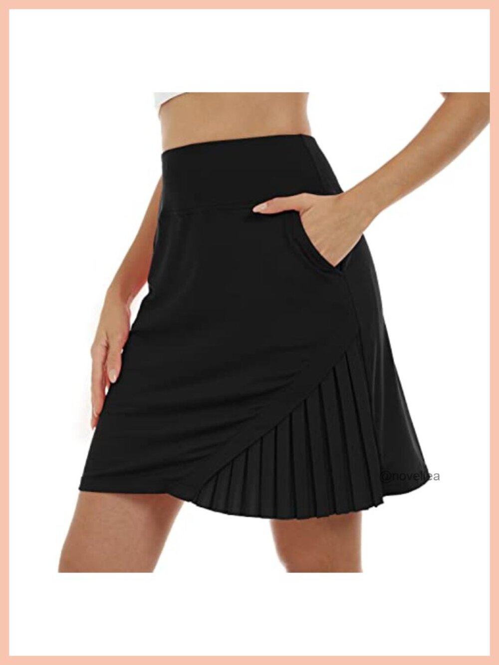Women's Athletic Skort with Pockets UPF50+ Quick Dry 20" Knee Length Golf Tennis